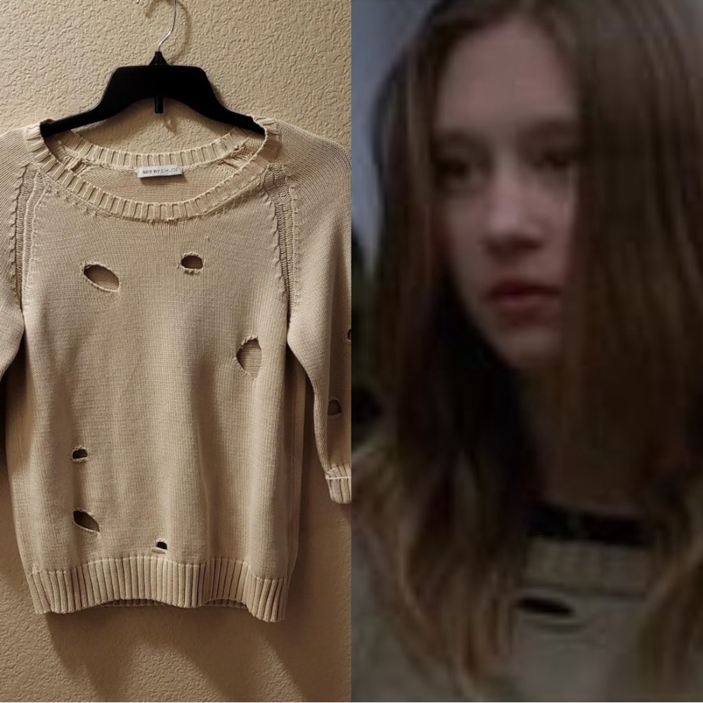 ASO Violet Harmon Chloe Holes Sweater